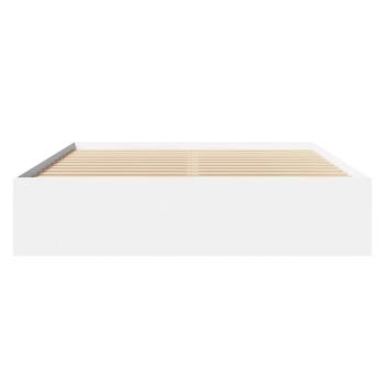 Bettgestell Weiß 150x200 cm Holzwerkstoff
