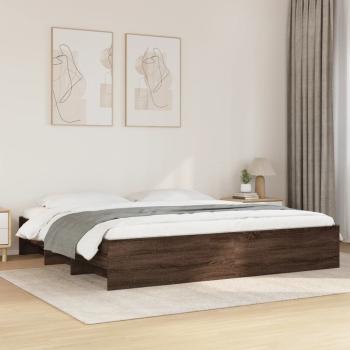 ARDEBO.de - Bettgestell Braun Eichen-Optik 180x200 cm Holzwerkstoff