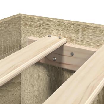 Bettgestell Sonoma-Eiche 200x200 cm Holzwerkstoff