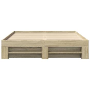 Bettgestell ohne Matratze Sonoma-Eiche 150x200 cm Holzwerkstoff