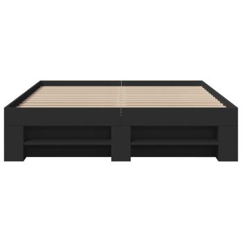 Bettgestell Schwarz 140x190 cm Holzwerkstoff