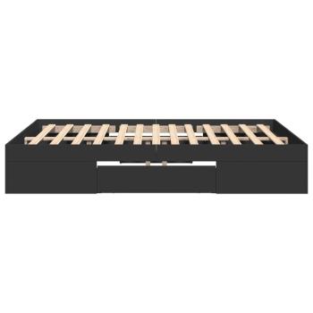 Bettgestell Schwarz 140x190 cm Holzwerkstoff