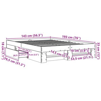 Bettgestell Schwarz 140x190 cm Holzwerkstoff