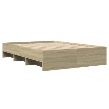 Bettgestell Sonoma-Eiche 135x190 cm Holzwerkstoff