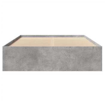 Bettgestell Betongrau 140x190 cm Holzwerkstoff