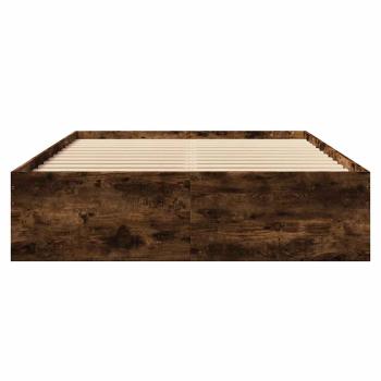 Bettgestell ohne Matratze R?uchereiche 120x190 cm Holzwerkstoff