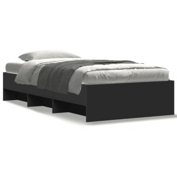 Bettgestell Schwarz 90x190 cm Holzwerkstoff