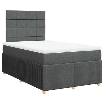 Boxspringbett mit Matratze Dunkelgrau 120x190 cm Stoff