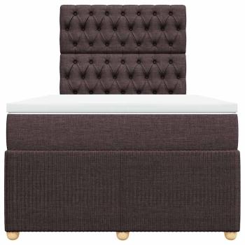 Boxspringbett mit Matratze Dunkelbraun 120x190 cm Stoff