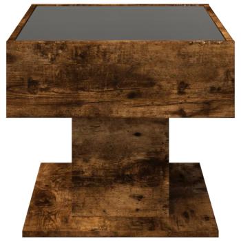 LED-Couchtisch Räuchereiche 70x50x45 cm Holzwerkstoff