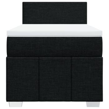 Boxspringbett mit Matratze Schwarz 90x200 cm Stoff