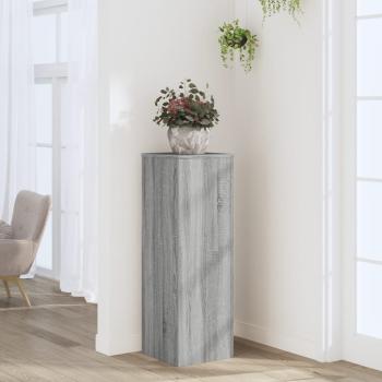 ARDEBO.de - Pflanzenständer Grau Sonoma 33x33x100 cm Holzwerkstoff