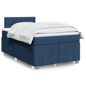 ARDEBO.de - Boxspringbett mit Matratze Blau 120x200 cm Stoff