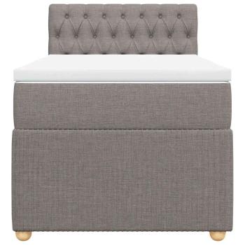 Boxspringbett mit Matratze Taupe 90x200 cm Stoff
