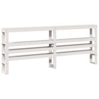 Massivholzbett ohne Matratze Weiß 200x200 cm Kiefernholz