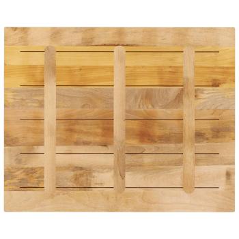 Tischplatte 90x80x2,5 cm Rechteckig Raues Massivholz Mango