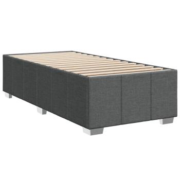 ARDEBO.de - Boxspringbett mit Matratze Dunkelgrau 100x200 cm Stoff