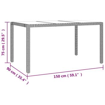 5-tlg. Garten-Bistro-Set mit Kissen Braun Poly Rattan