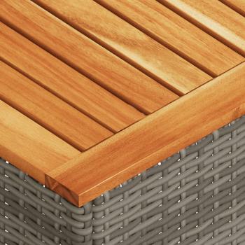 ARDEBO.de - 2-tlg. Garten-Sofagarnitur mit Kissen Grau Poly Rattan Akazie