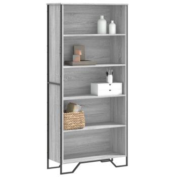 ARDEBO.de - Bücherregal Grau Sonoma 80x31x169 cm Holzwerkstoff