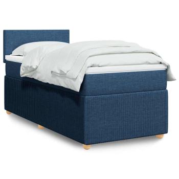 ARDEBO.de - Boxspringbett mit Matratze Blau 90x200 cm Stoff
