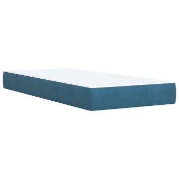 ARDEBO.de - Boxspringbett mit Matratze Blau 100x200 cm Samt