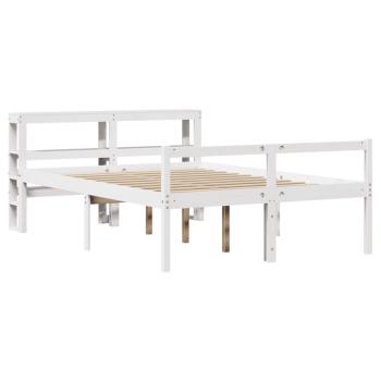 Seniorenbett mit Kopfteil ohne Matratze Weiß 140x190 cm