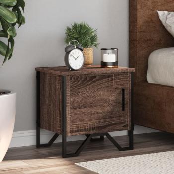 ARDEBO.de - Nachttische 2 Stk. Braun Eichen-Optik 40x30x40 cm Holzwerkstoff