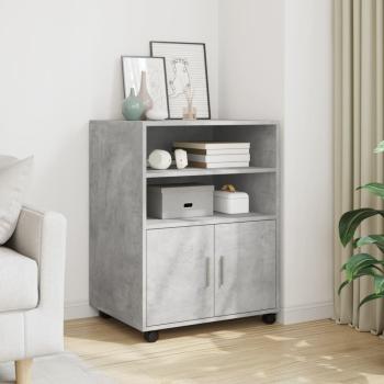 ARDEBO.de - Rollschrank Betongrau 60x48x81 cm Holzwerkstoff