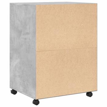 Rollschrank Betongrau 60x48x81 cm Holzwerkstoff