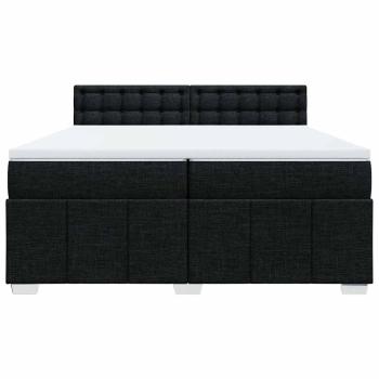 Boxspringbett mit Matratze Schwarz 200x200 cm Stoff
