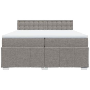 Boxspringbett mit Matratze Taupe 200x200 cm Stoff