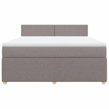 Boxspringbett mit Matratze Taupe 180x200 cm Stoff