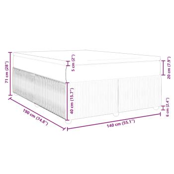 Boxspringbett mit Matratze Hellgrau 140x190 cm Samt