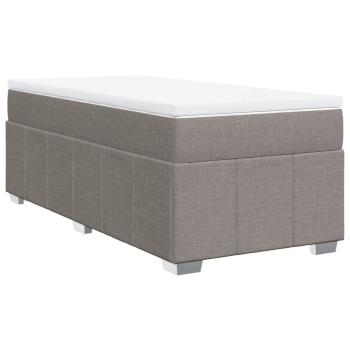 Boxspringbett mit Matratze Taupe 80x200 cm Stoff