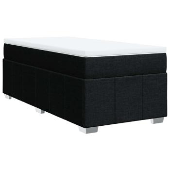 ARDEBO.de - Boxspringbett mit Matratze Schwarz 100x200 cm Stoff