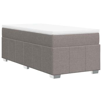 Boxspringbett mit Matratze Taupe 100x200 cm Stoff