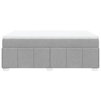 Boxspringbett mit Matratze Hellgrau 140x190 cm Stoff