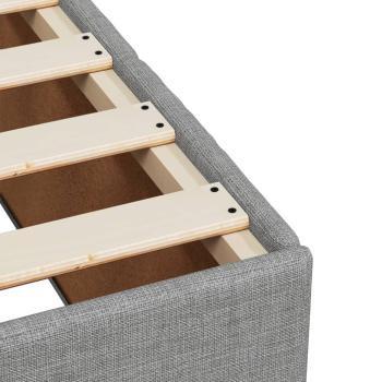 Boxspringbett mit Matratze Hellgrau 140x190 cm Stoff