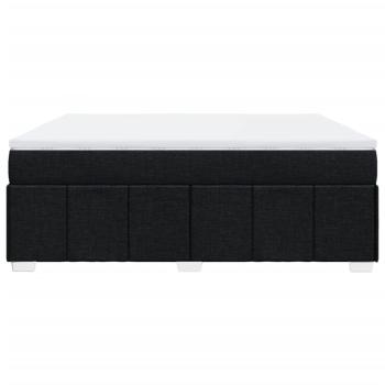 Boxspringbett mit Matratze Schwarz 180x200 cm Stoff