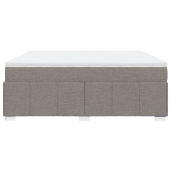 Boxspringbett mit Matratze Taupe 200x200 cm Stoff