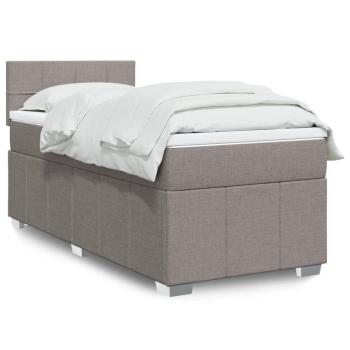 ARDEBO.de - Boxspringbett mit Matratze Taupe 90x200 cm Stoff
