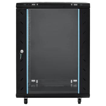 15U Netzwerkschrank 19" IP20 Schwarz 53x40x80 cm
