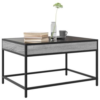 ARDEBO.de - Couchtisch mit Infinity-LED Grau Sonoma 70x50x41 cm