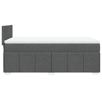ARDEBO.de - Boxspringbett mit Matratze Dunkelgrau 100x200 cm Stoff