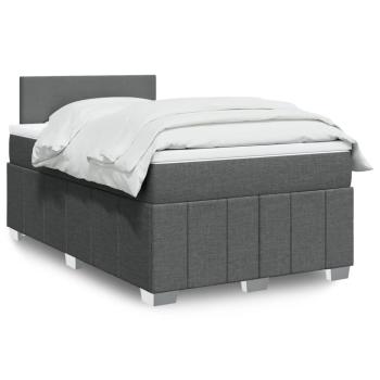 ARDEBO.de - Boxspringbett mit Matratze Dunkelgrau 120x190 cm Stoff
