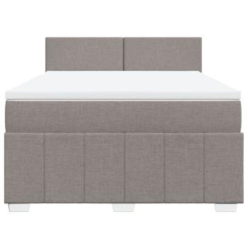 Boxspringbett mit Matratze Taupe 140x190 cm Stoff