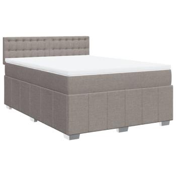 Boxspringbett mit Matratze Taupe 140x190 cm Stoff