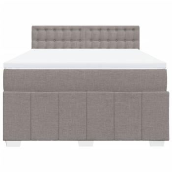 Boxspringbett mit Matratze Taupe 140x190 cm Stoff
