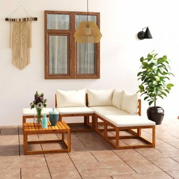 ARDEBO.de - 6-tlg. Garten-Lounge-Set mit Kissen Massivholz Akazie